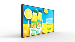 Add Vision ultra high brightness window display with white background, showcasing vibrant, illuminated signage for retail use