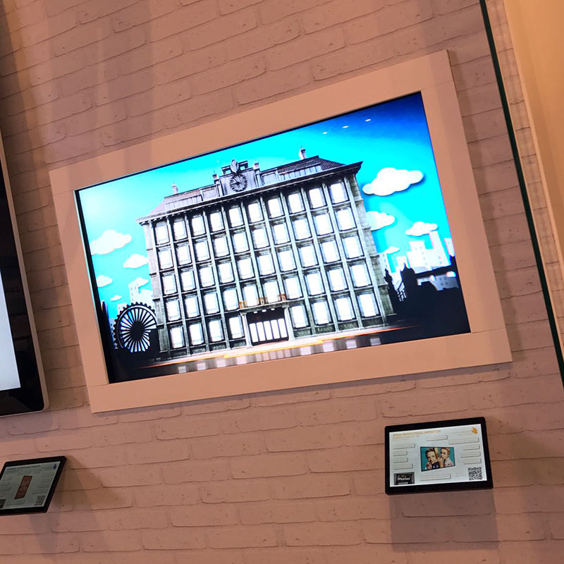 Add Vision AS110POS POS wall mount bracket installed on a retail counter for secure point-of-sale terminal setup.