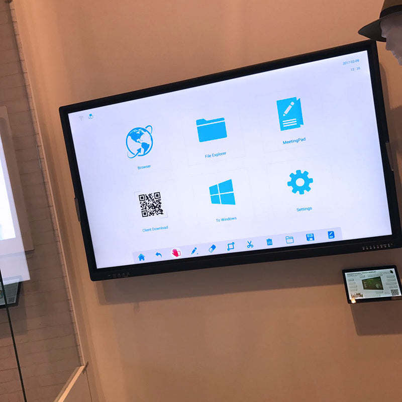 Add Vision AS110POS POS wall mount securely attached to a retail counter for easy point-of-sale system access.