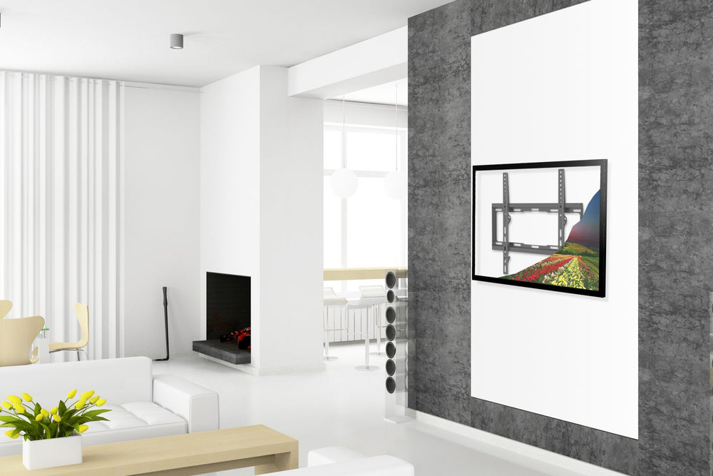 Add Vision AS3446F low-profile landscape wall mount for TVs up to 600x400 VESA, designed for sleek, secure installation