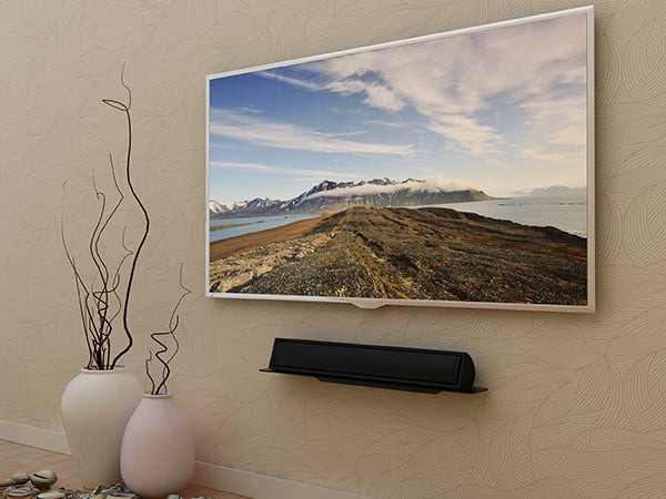 Add Vision AS3769F low-profile landscape wall mount for TVs up to VESA 900x600, shown installed on a wall.