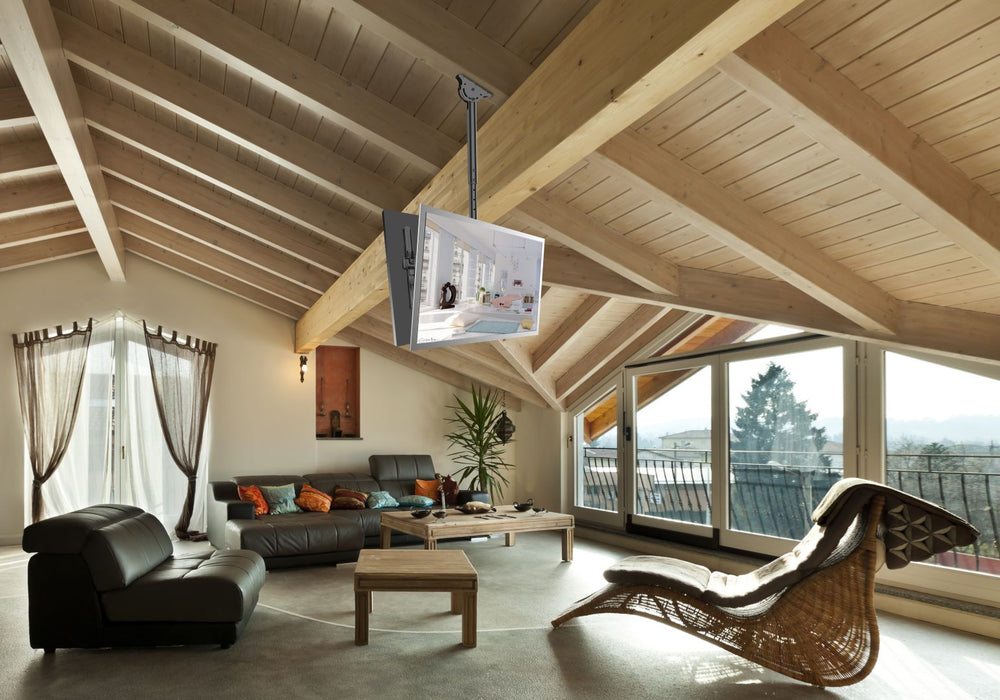 Add Vision back-to-back telescopic ceiling mount with adjustable arms for secure installation of projectors or displays.
