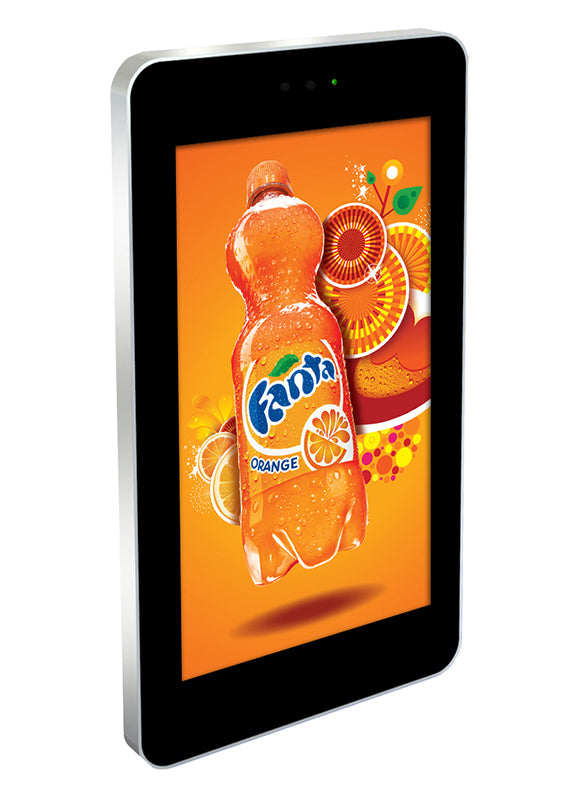 Outdoor LCD display by Add Vision with white background, showcasing a sleek digital screen designed for outdoor advertising and signage.