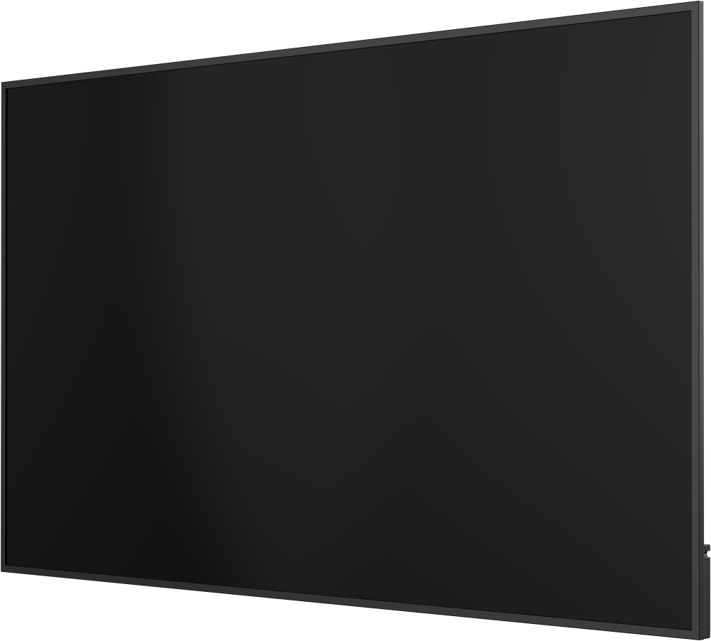 Legamaster Discover 3 Menu Screen by Add Vision, professional digital display with sleek black frame and touchscreen interface.