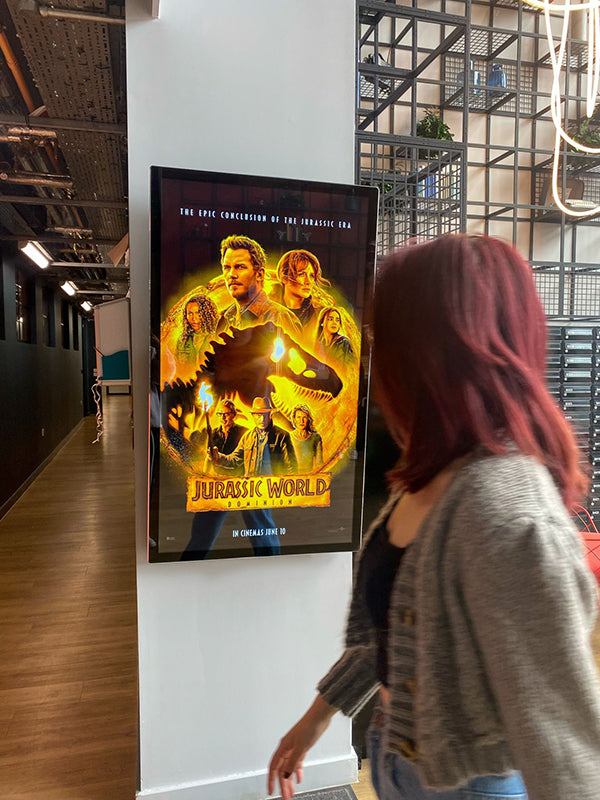 Slimline Pro advertising display by Add Vision with a sleek, modern design featuring a high-resolution screen for digital signage.