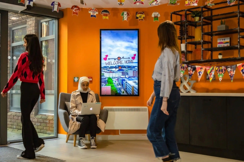 Slimline Pro advertising display by Add Vision showing a sleek, high-definition digital screen for commercial use.