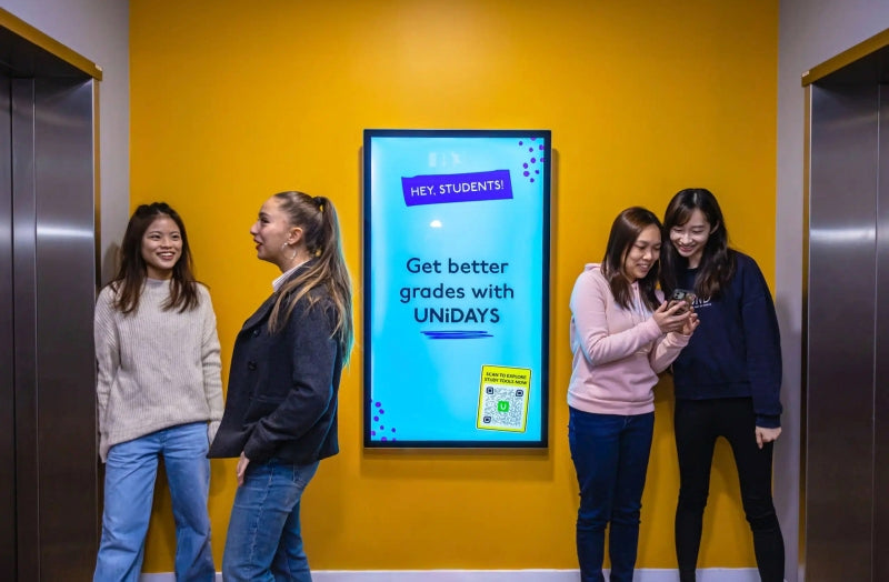 Slimline Pro advertising display by Add Vision showing a sleek, high-definition digital screen for marketing applications.