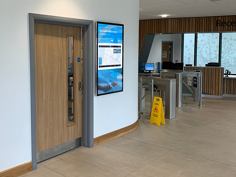 Slimline Pro advertising display by Add Vision shown in a sleek, modern design with digital signage capabilities.
