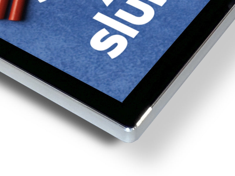 Slimline Pro advertising display by Add Vision, white background showing sleek digital signage with modern design.