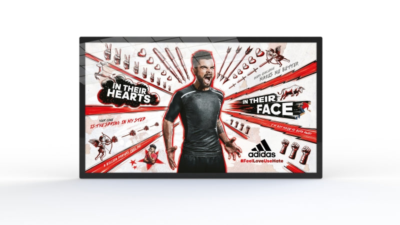 Slimline Pro advertising display by Add Vision with a sleek white background, showcasing a modern digital signage solution.