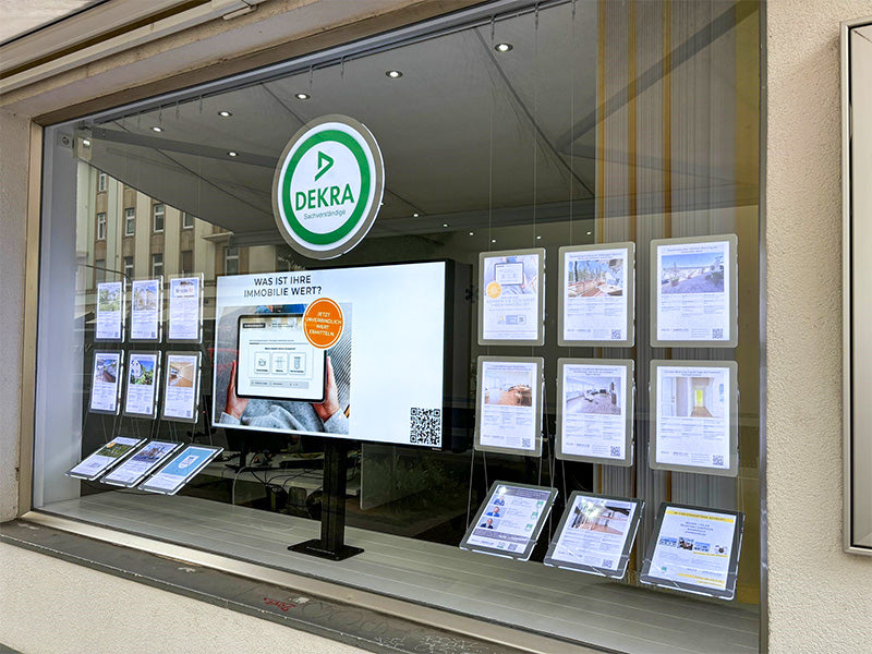 Add Vision Ultra High Brightness window display showcasing vivid, illuminated graphics for eye-catching storefront advertising.