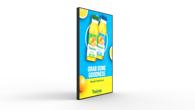 Add Vision ultra high brightness window display with white background, showcasing vibrant LED lighting for retail signage.